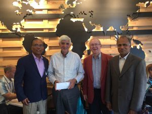 New Jersey Coast: Presenting The Region 1 William Terry Distinguished Service Award check to Dr. Robert W. Lucky - (L to R are 2016 R1 BoG members) Bala Prasanna, Dr. Ralph W. Wyndrum Jr. and Dr. Newman Wilson.